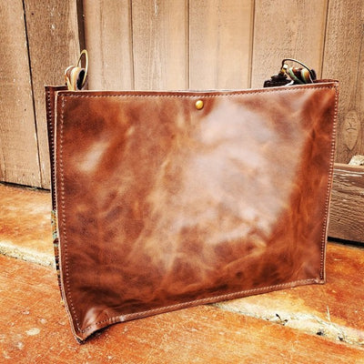 Large Box Bag Hair on Hide with Leather Accent