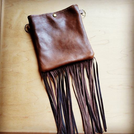 Small Handbag w/ White Chateau Leather & Fringe
