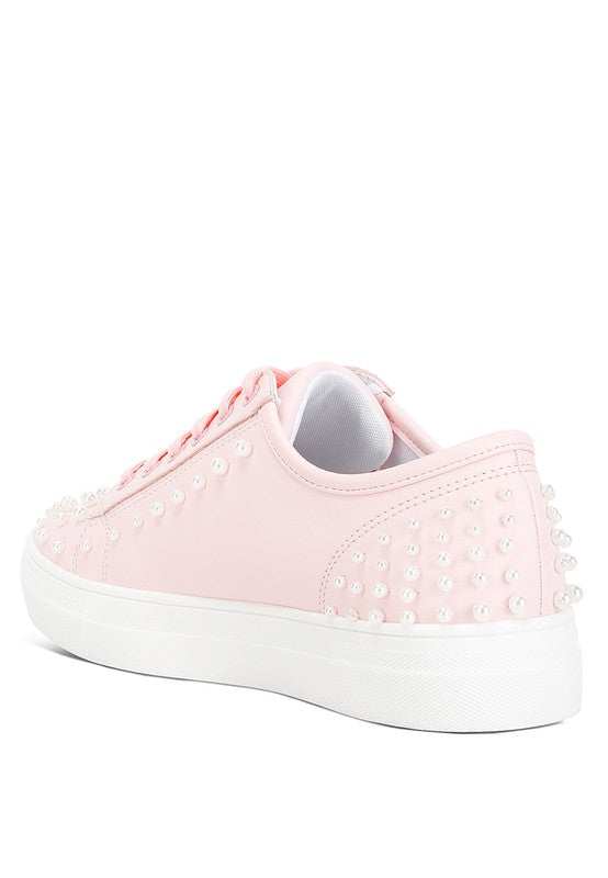 Elizha Stud Embellished Lace Up Sneakers