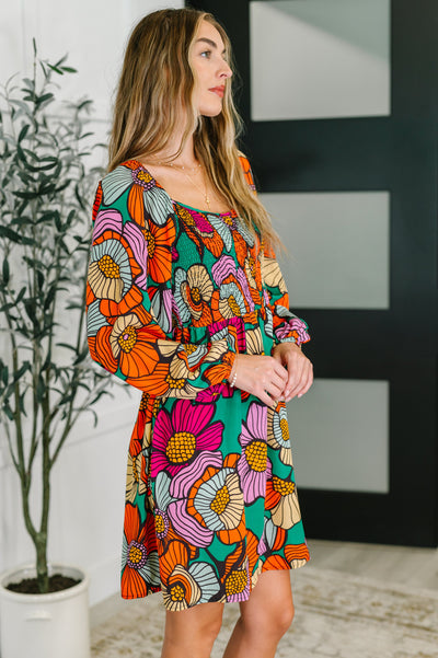 Floral Affairs Scoop Neck Dress