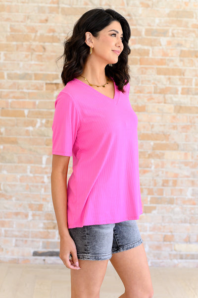 Lonesome Valley V-Neck Ribbed Top