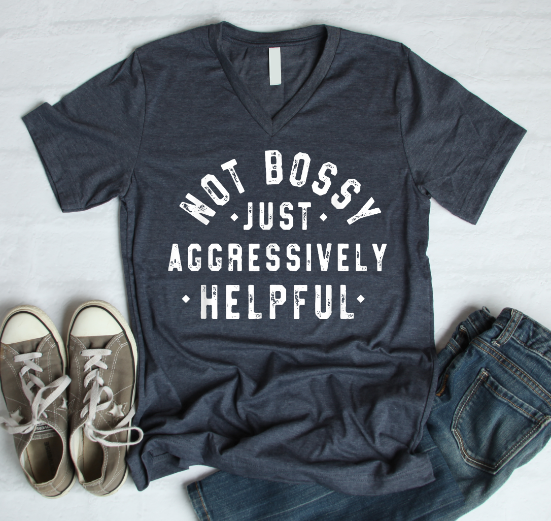 Not Bossy V Neck Tee