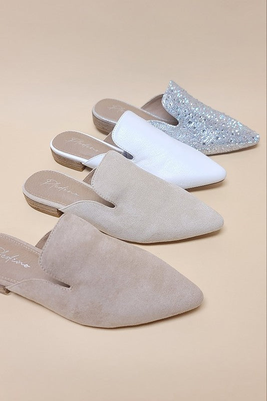 Pretty Pointed Mules in 4 Colors