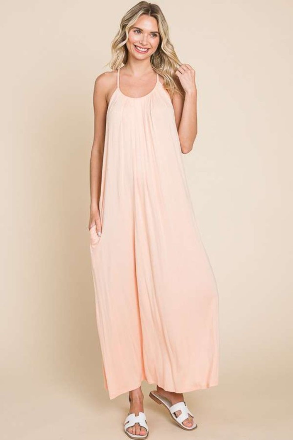 Tie Back Maxi Cami Dress