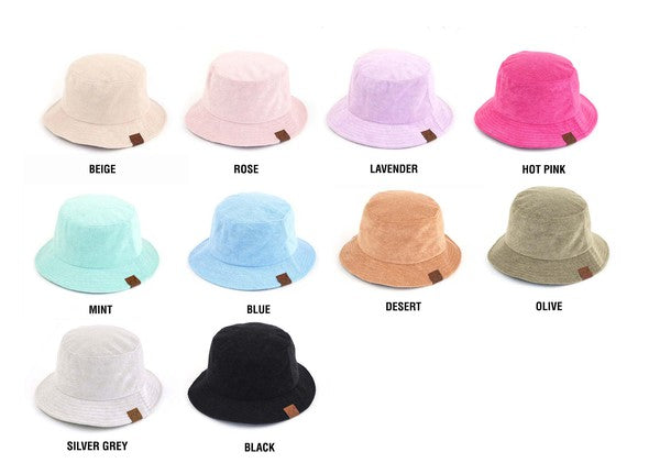 Terry Cloth Bucket Hat in 10 Colors