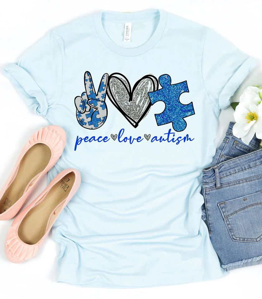 Peace Love Autism Tee