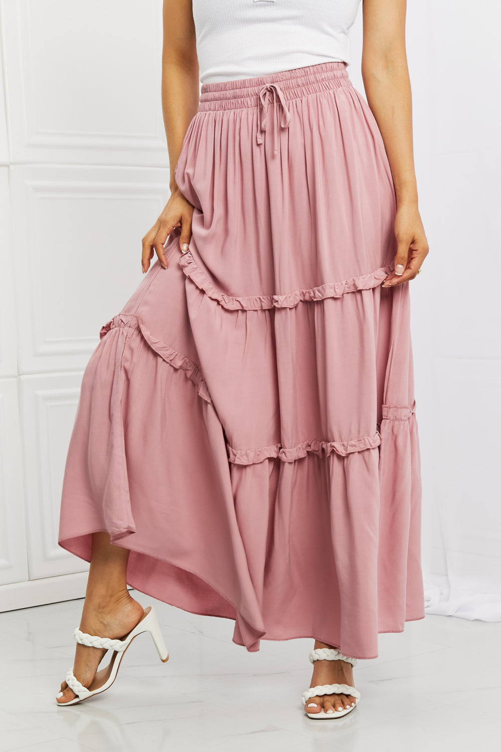 Summer Days Ruffled Maxi Skirt