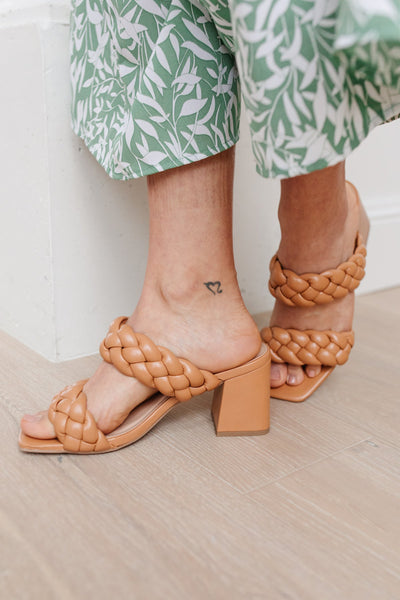Maya Braided Heels in Tan