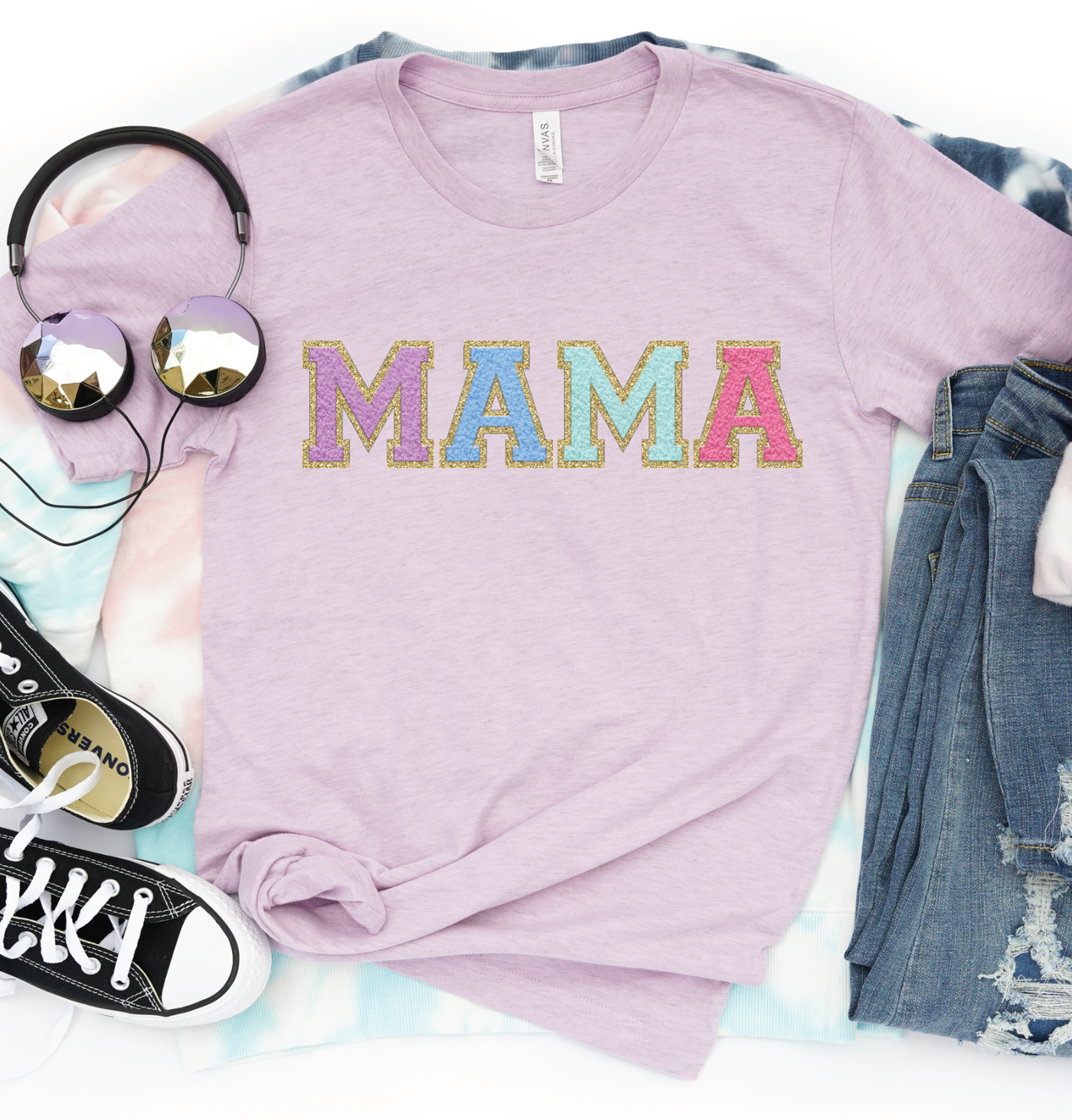 Mama Patch Letter Tee