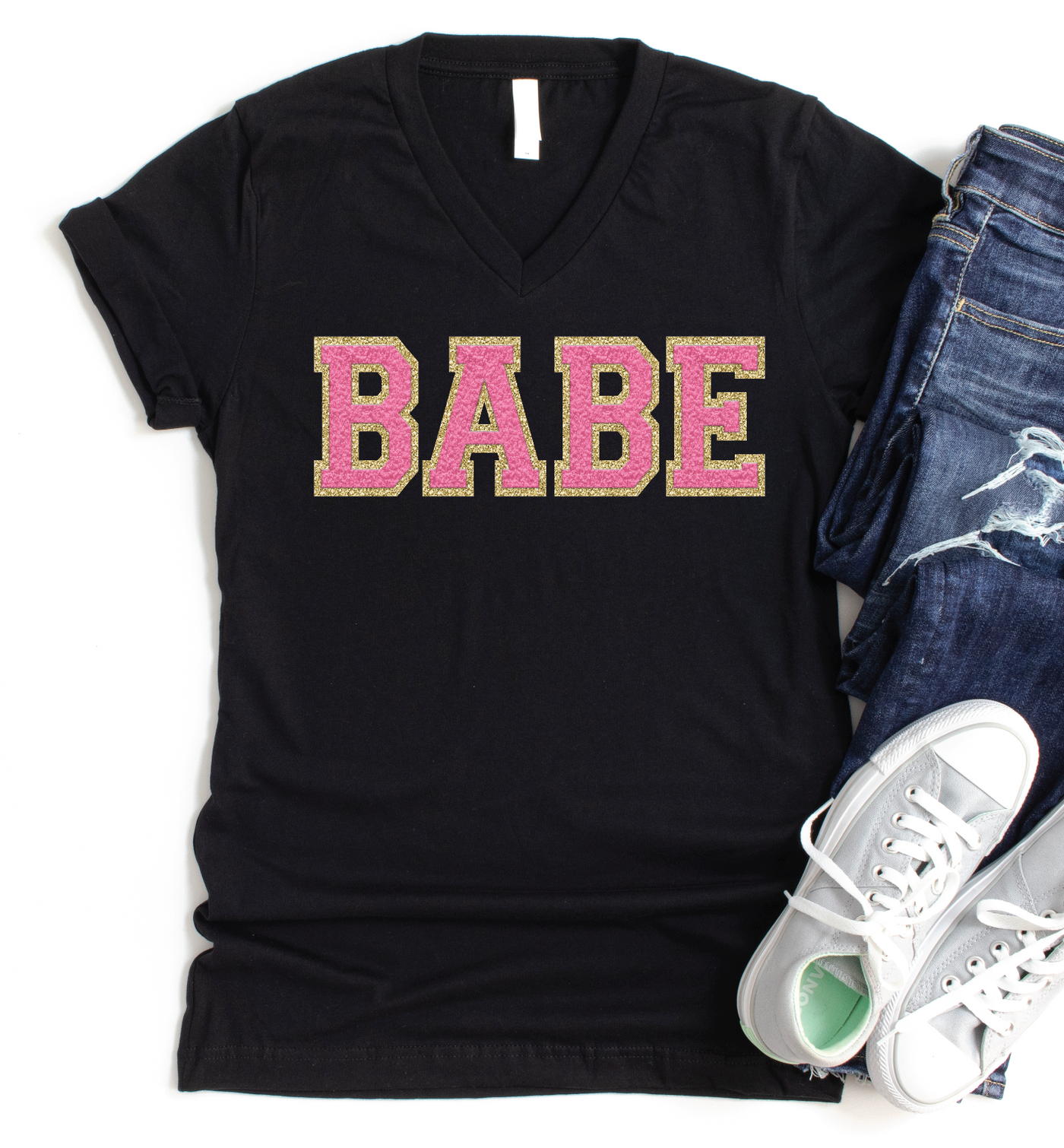 Babe Patch Letter Tee