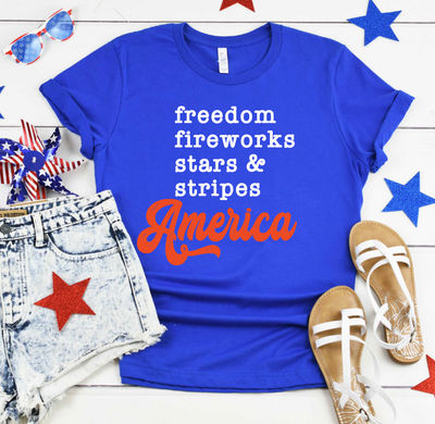 Freedom, Fireworks, Stars & Stripes, America