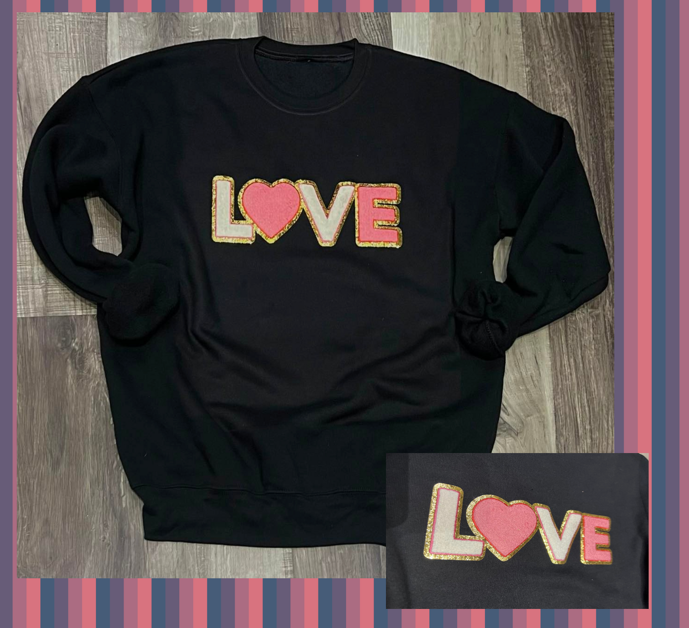 Love Chenille Patch Sweatshirt