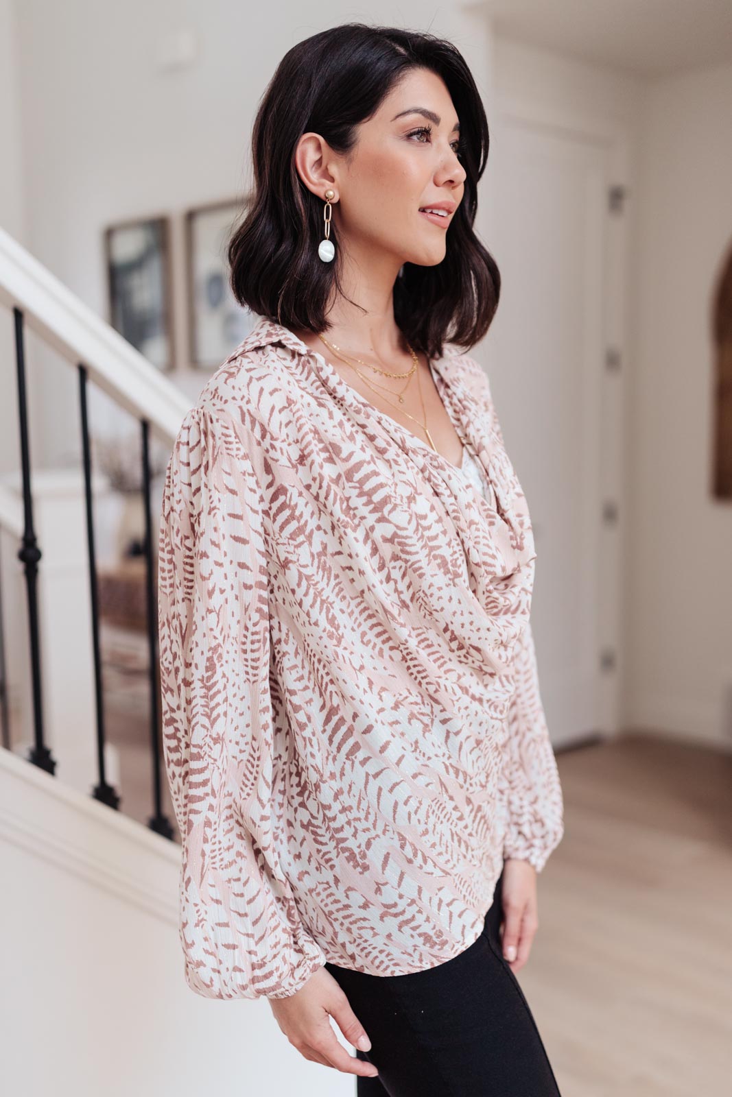 Take Flight Cowl Neck Top